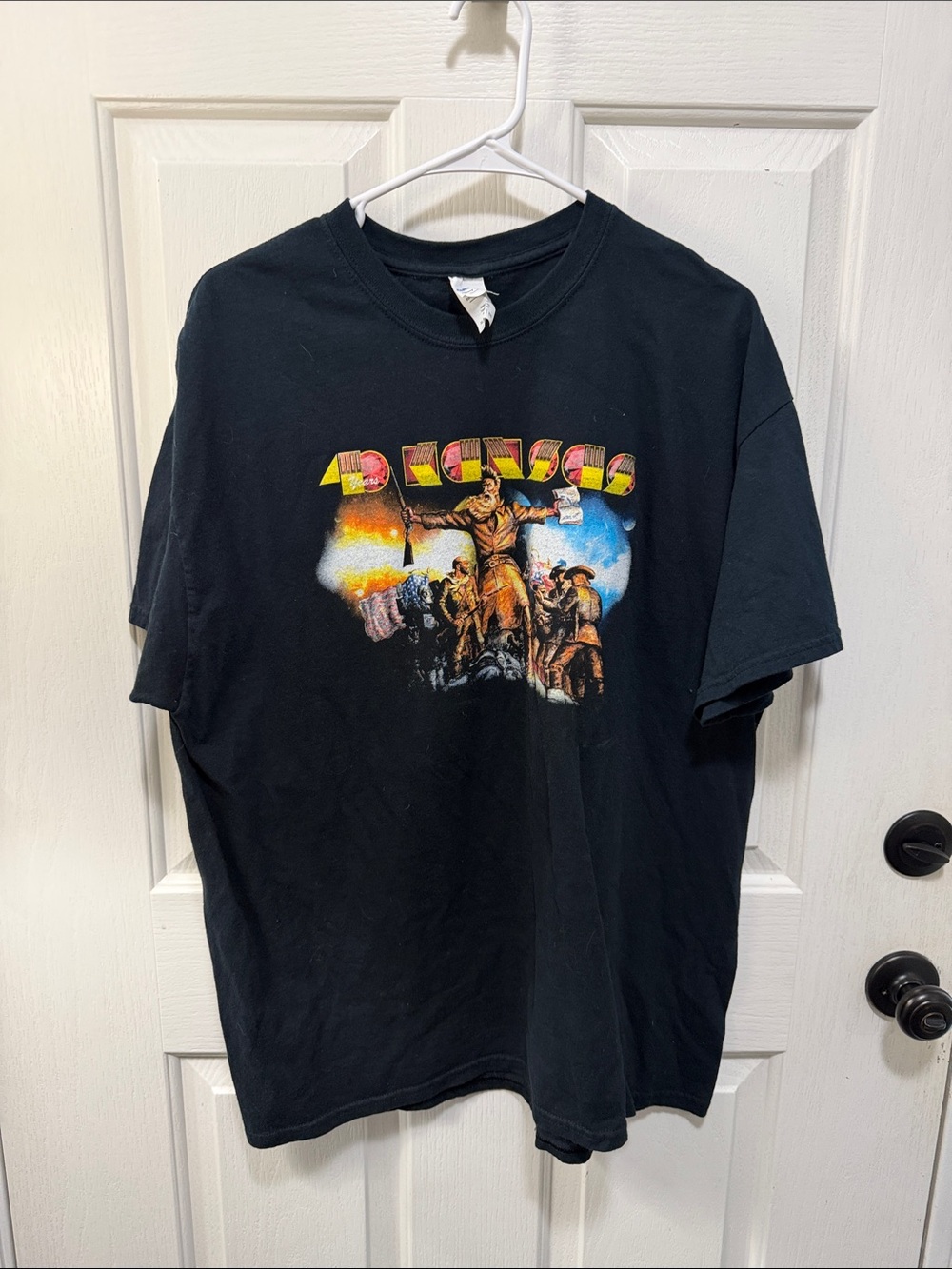 Gildan Black Short Sleeve Tee with Colorful Western Graphic